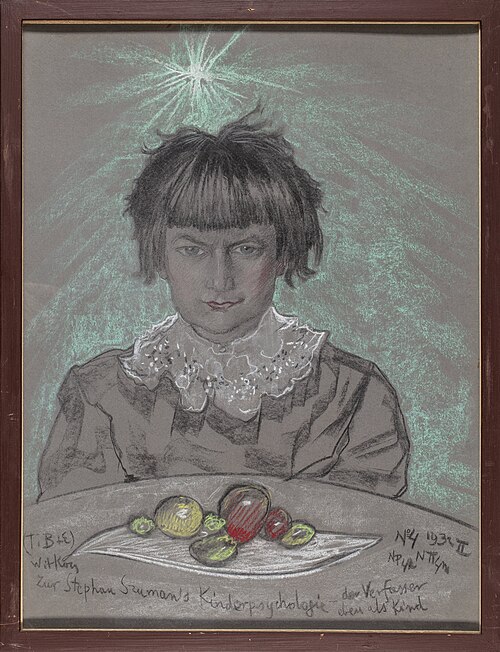 Portrait of Stefan Szuman as a child, 1932, Stanisław Ignacy Witkiewicz