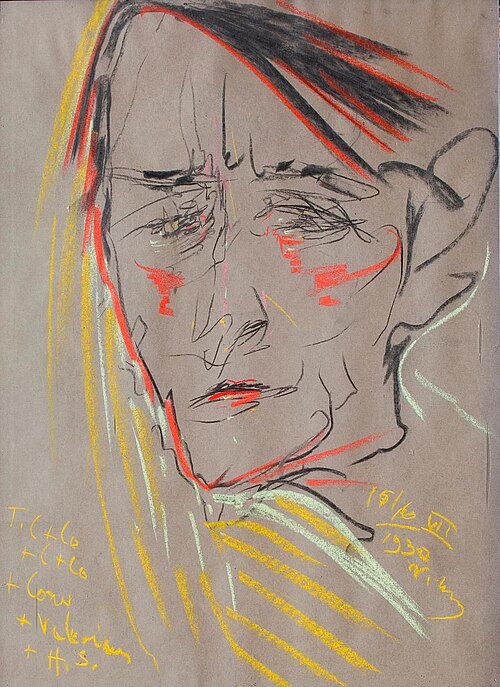 Autoportrait, 1930, Stanisław Ignacy Witkiewicz