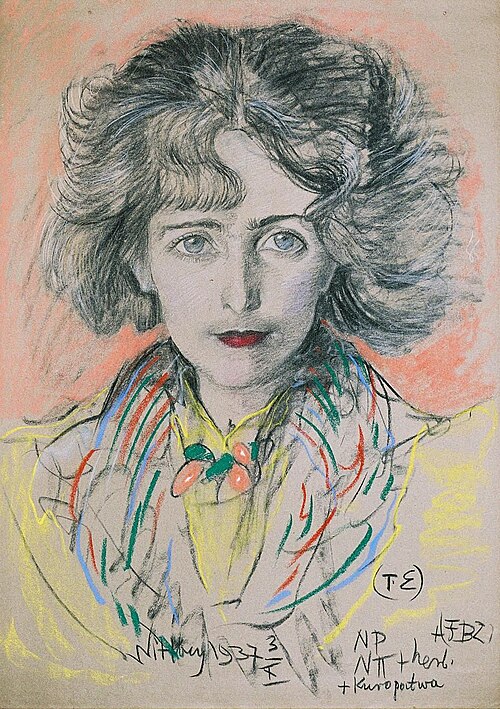 Portrait of Bronisława Włodarska Litauerowa, 1937, Stanisław Ignacy Witkiewicz