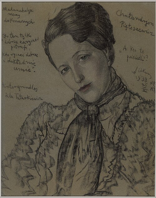 Asymmetrical Lady - Portrait of Eugenia Wyszomirska-Kuźnicka - The Melancholy of Accomplished Things, 1938, Stanisław Ignacy Witkiewicz