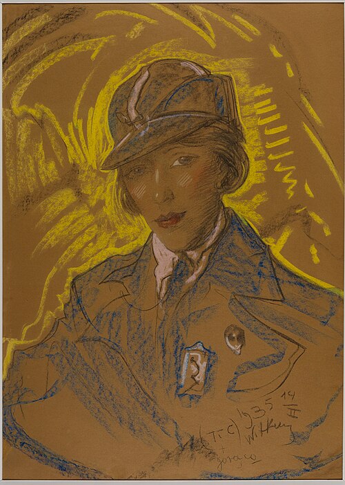 Asymmetric Lady - Portrait of Eugenia Wyszomirska-Kuźnicka - hot, 1935, Stanisław Ignacy Witkiewicz