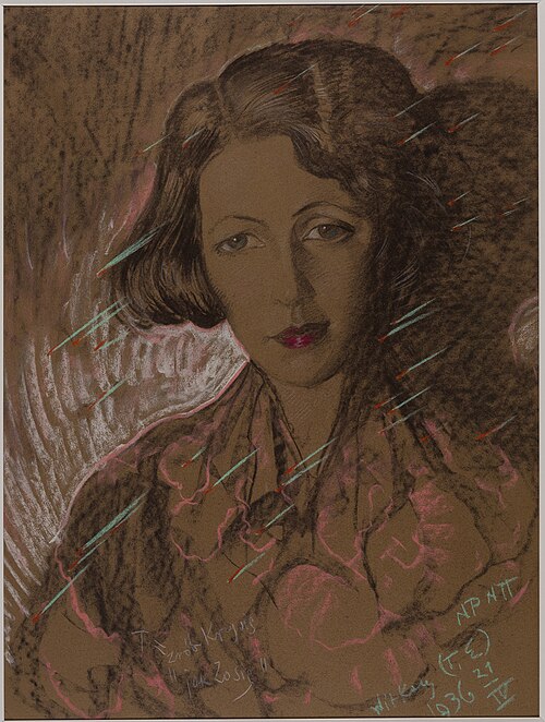 Asymmetric Lady - Portrait of Eugenia Wyszomirska-Kuźnicka - Make Krysia like Zosia, 1936, Stanisław Ignacy Witkiewicz