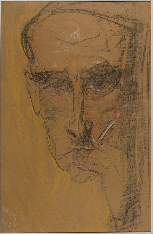 Portrait of a man with a cigarette, 1934, Stanisław Ignacy Witkiewicz
