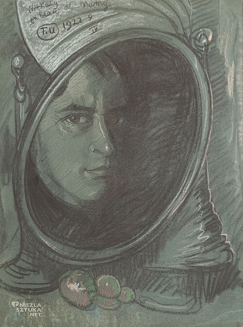 Self-portrait in the mirror, 1922, Stanisław Ignacy Witkiewicz