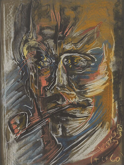 Portrait of Prof. Jan Bystroń with a Pipe, 1929, Stanisław Ignacy Witkiewicz