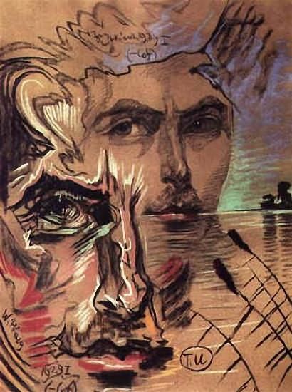 Portrait of Tadeusz Ficowski, 1929, Stanisław Ignacy Witkiewicz