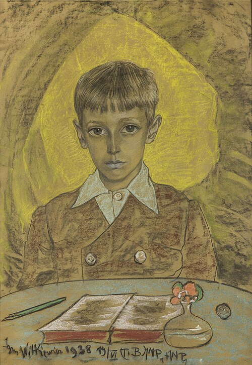 Portrait of Przemysław Mazurkiewicz as a boy, 1938, Stanisław Ignacy Witkiewicz