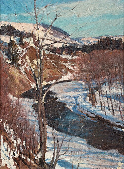 Winter landscape with a river, 1906, Stanisław Ignacy Witkiewicz