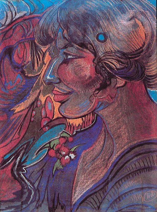 Portrait of a Woman (Ms. Malinowska - "Gypsy"), 1919, Stanisław Ignacy Witkiewicz