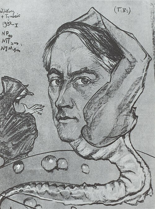 Selfportrait with scorpion's tail, 1932, Stanisław Ignacy Witkiewicz
