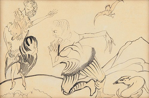 Moulay Chekke's confession of love to the Phoenixan princess, 1922, Stanisław Ignacy Witkiewicz