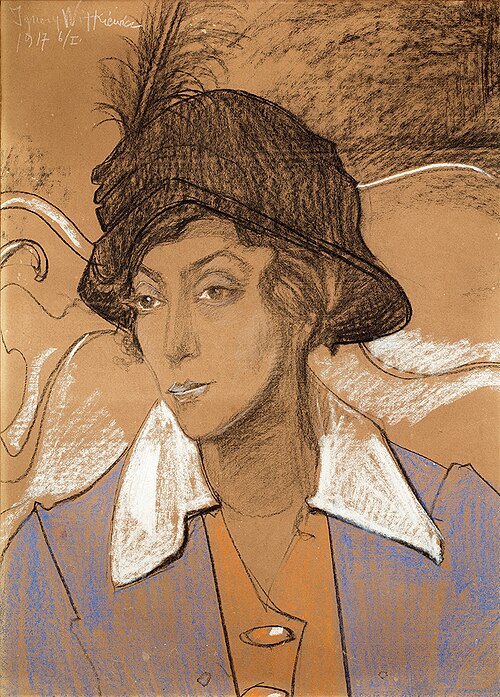 Portrait of Wanda Maria Skarżyńska, nee Romm, 1917, Stanisław Ignacy Witkiewicz