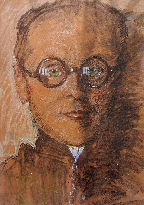 Portrait of rev. Henryk Kazimierowicz, 1937, Stanisław Ignacy Witkiewicz