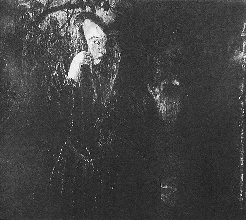 Father with daughter, 1915, Stanisław Ignacy Witkiewicz