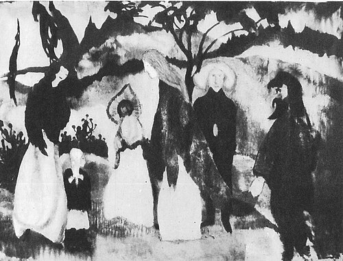 First stroll of the Princess after her unsuccessful attempt at poisoning herself, 1915, Stanisław Ignacy Witkiewicz
