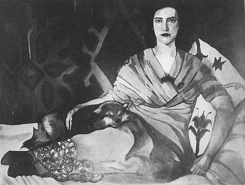 Portrait of a woman with a little dog, 1912, Stanisław Ignacy Witkiewicz