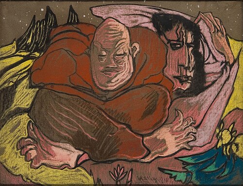 Composition with two sitting figures, 1918, Stanisław Ignacy Witkiewicz