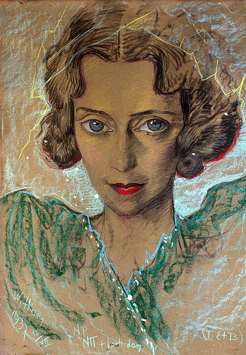 Portrait of Maria Kasprowiczowa, 1937, Stanisław Ignacy Witkiewicz