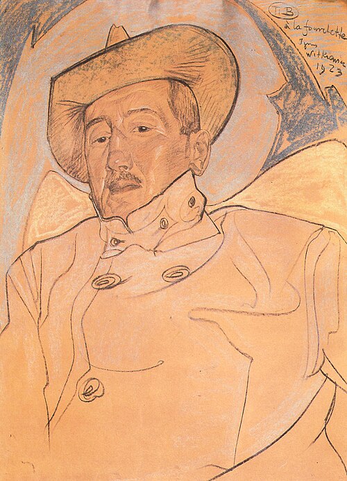 Portrait of Edmund Bieder, 1923, Stanisław Ignacy Witkiewicz