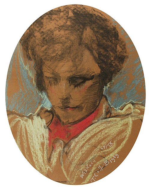 Portrait of a woman, "crying boy", 1929, Stanisław Ignacy Witkiewicz