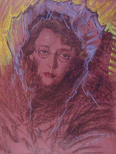 Portrait of a woman in glasses, 1932, Stanisław Ignacy Witkiewicz