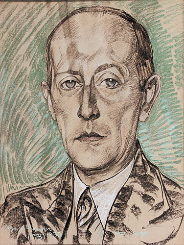 Portrait of Lucjan Bastgen, 1933, Stanisław Ignacy Witkiewicz