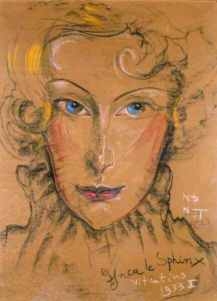 Portrait of Janina Turowska-Leszczyńska, Sphinx, 1933, Stanisław Ignacy Witkiewicz