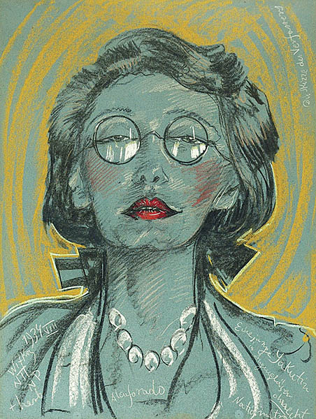 Young Yakutka with glasses, 1934, Stanisław Ignacy Witkiewicz