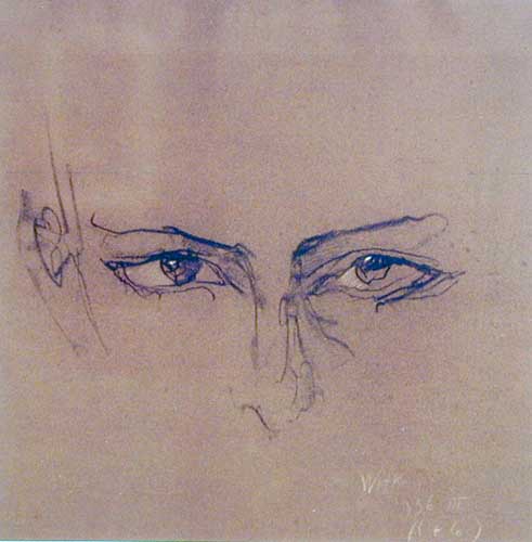 Portrait of Maria Kamińska, eyes, 1936, Stanisław Ignacy Witkiewicz