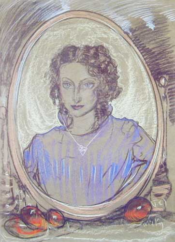 Portrait of a woman (in the mirror), 1938, Stanisław Ignacy Witkiewicz