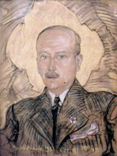 Portrait of Władysław Kubicz, 1933, Stanisław Ignacy Witkiewicz