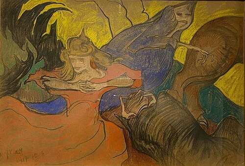 Composition with fantastic landscape, 1917, Stanisław Ignacy Witkiewicz