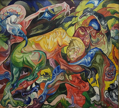 Cutting of the forest. Fight, 1921, Stanisław Ignacy Witkiewicz