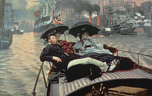 On the Thames, 1876, James Tissot
