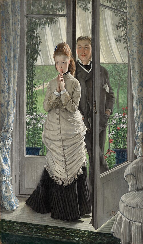Two Figures at a Door (The Proposal?), 1872, James Tissot