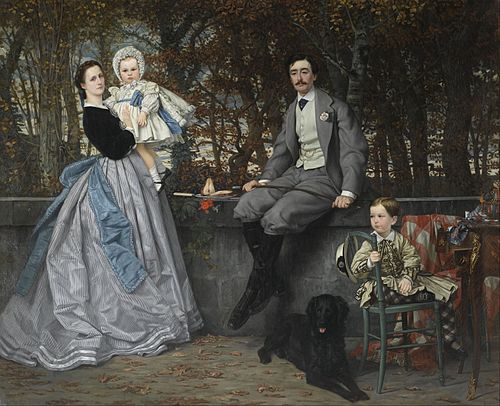 Portrait du marquis et de la marquise de Miramon et de leurs enfants, 1865, James Tissot