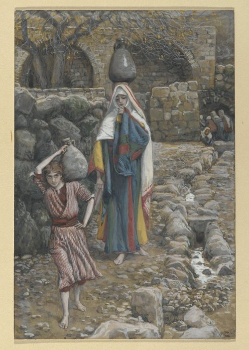 Jésus et sa mère à la fontaine, 1890, James Tissot