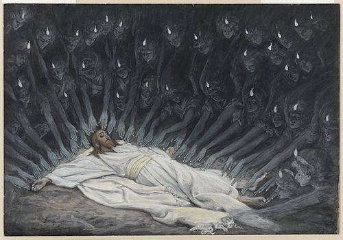 Jésus assisté par les anges, 1890, James Tissot