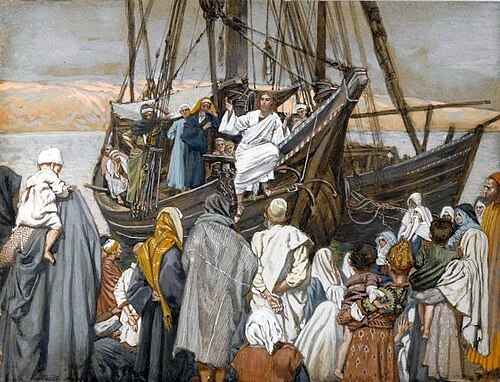 Jésus prèche dans une barque, 1890, James Tissot