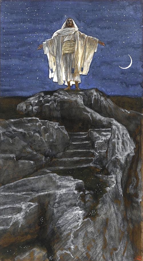 Jésus monte seul sur une montagne pour prier, 1890, James Tissot