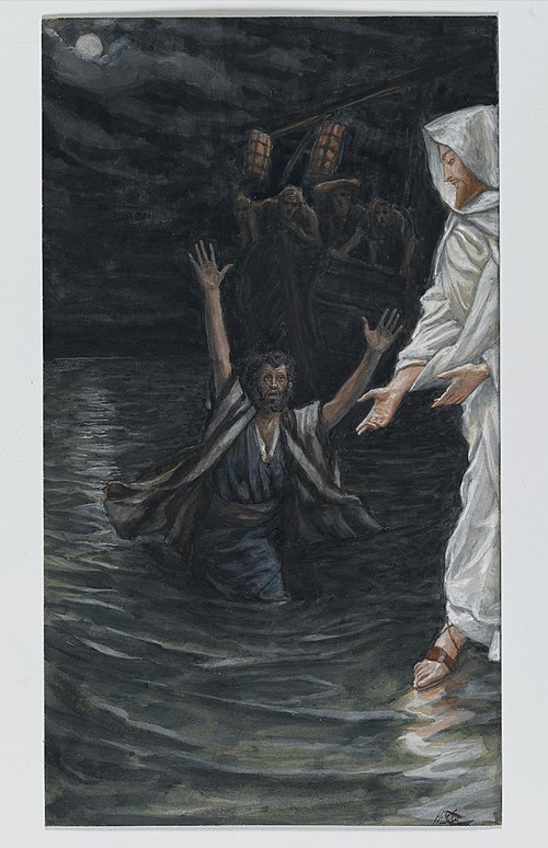 Saint Pierre marche sur la mer, 1896, James Tissot