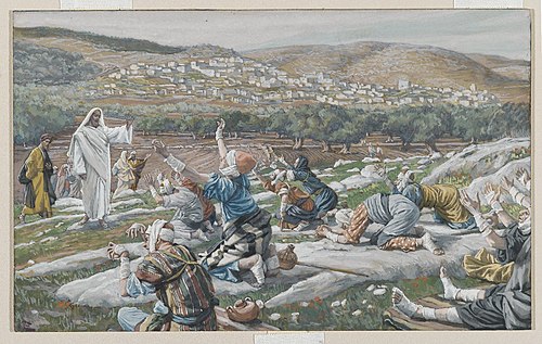 Guérison de dix lépreux, 1890, James Tissot