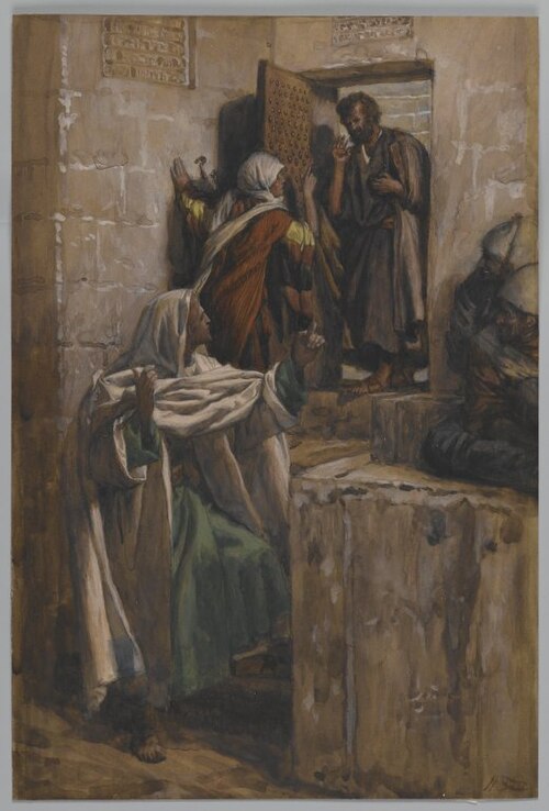 Premier reniement de Saint Pierre, 1890, James Tissot
