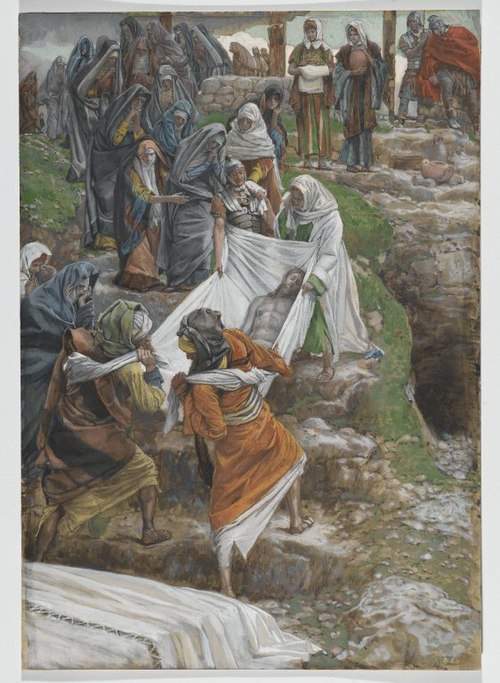 Le corps de Jésus porté à la pierre de l'onction, 1890, James Tissot