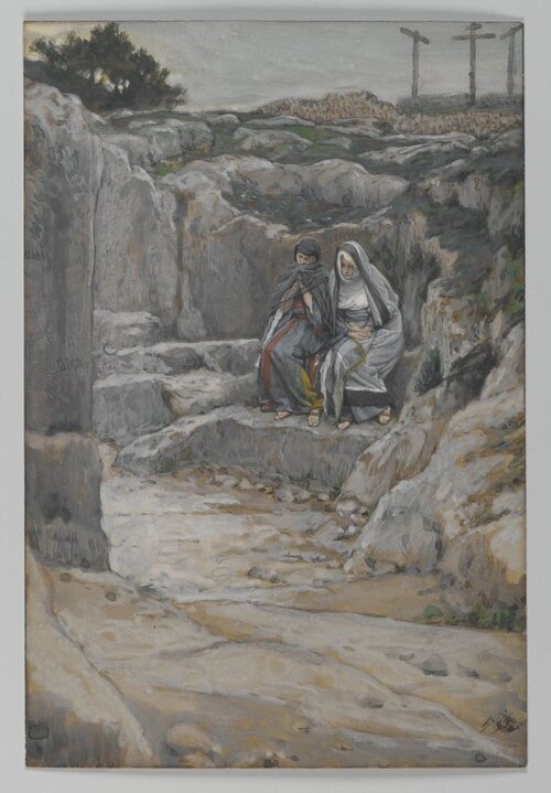 Les deux Maries observent le tombeau, 1890, James Tissot