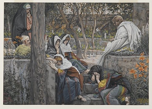 Jésus à Bethanie, Marie, Madeleine et Marthe, 1890, James Tissot