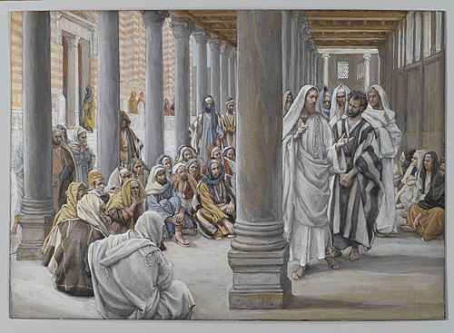 Jésus se promène dans le portique de Salomon, 1890, James Tissot