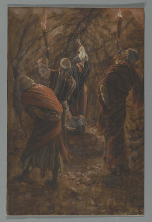 La fente du rocher dans la grotte sous le calvaire, 1890, James Tissot