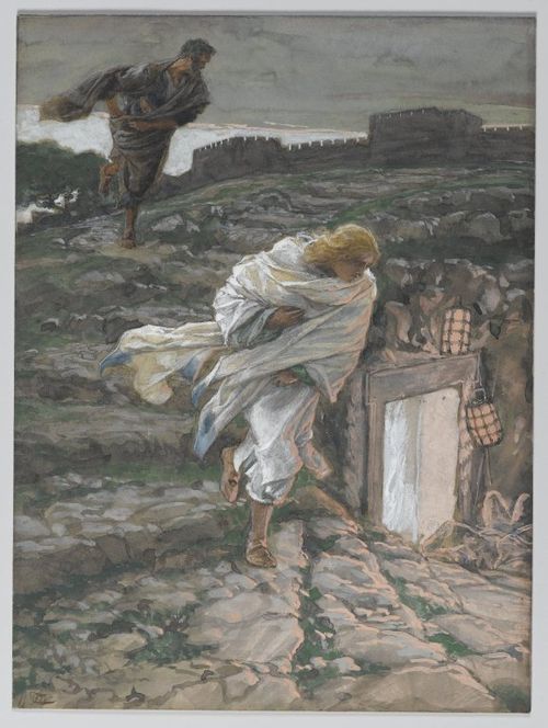 Saint Pierre et Saint Jean courent au sépulcre, 1890, James Tissot