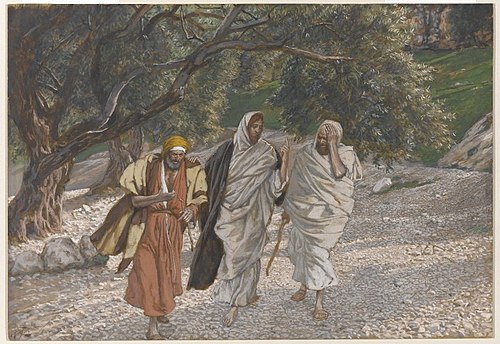 Les pèlerins d'Emmaüs en chemin, 1890, James Tissot